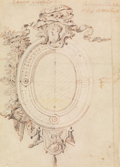 Design for an Oval Frame on Theme of Venus Victorious by Gilles Marie Oppenord